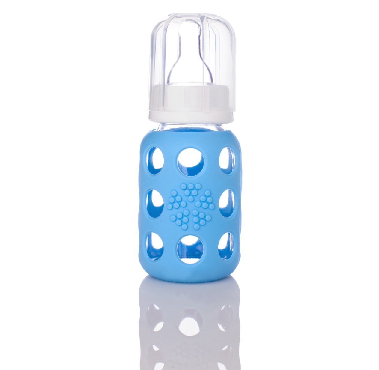 Biberon en verre Weego 120 ml - bleu ciel